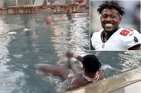 Antonio Brown Exposes Himself to Woman in Dubai Pool